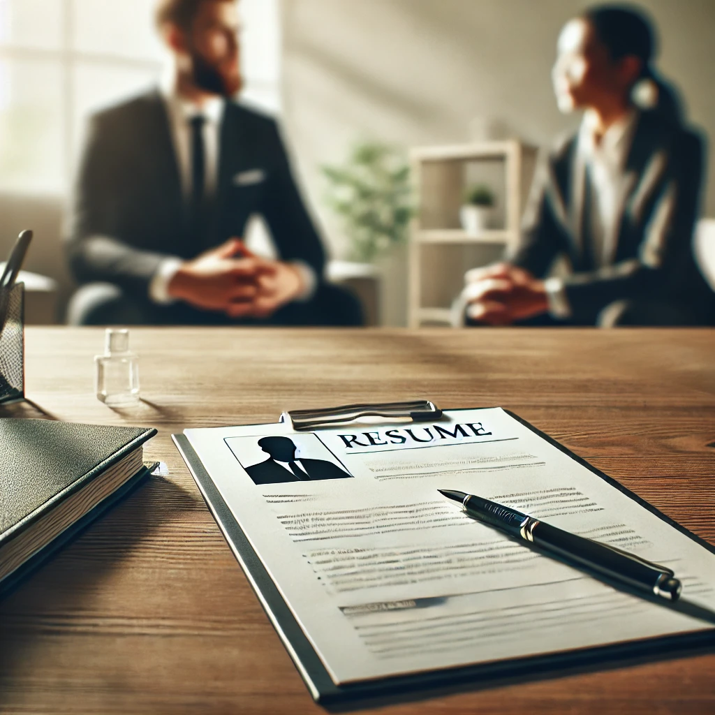 person interviewing for a job